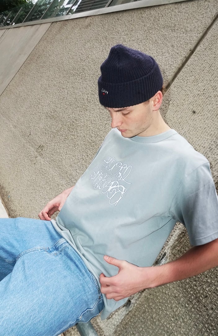 Scribble Tee' Powder Blue T-shirt | slow pickles